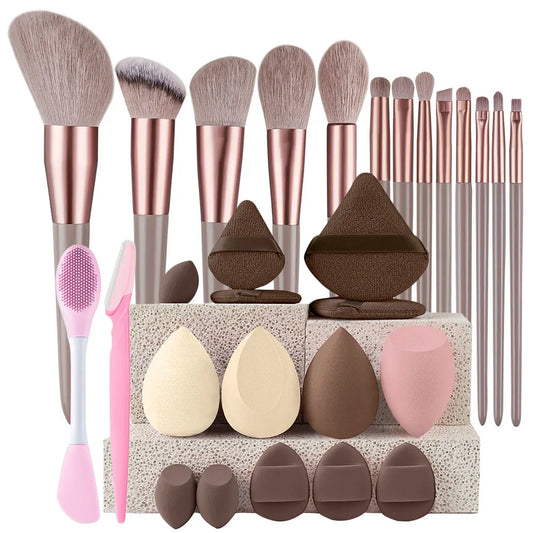 Makeup Brushes 8-29Pcs Makeup Kit Professional Women Cosmetic Soft Powder Brush Eyeshadow Foundation Full Set Travel Beauty Tool
